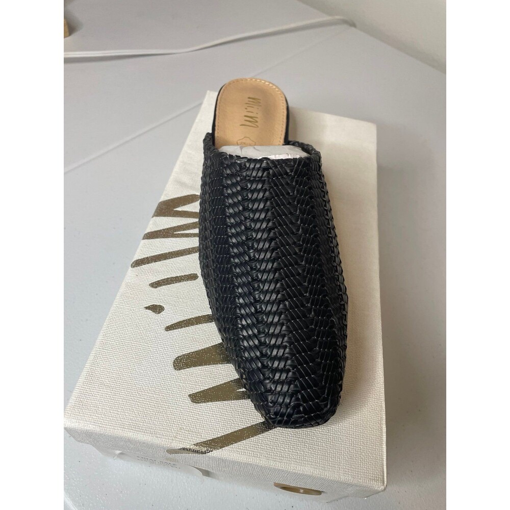 Black Woven Mules by Miracle Miles Size 7.5 - Picture 3 of 5